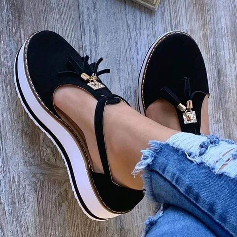 Loafers Black / 2 Women's Casual Tassel Shoes
