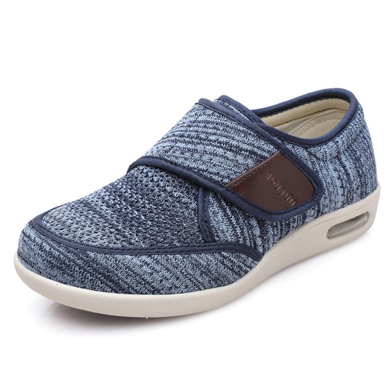 Pale blue blended yarn / 45 Plus Size Wide Diabetic Shoes for Swollen Feet Width Shoes