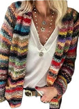 Printed cardigan long sleeve sweater