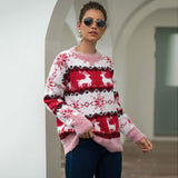 Recommend Christmas sweater women autumn winter European and American Amazon snow fawn jumper jumper