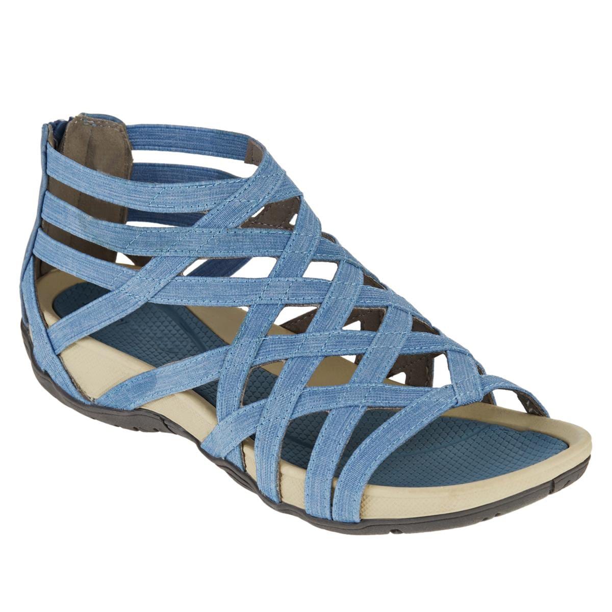 Sandals 2 / BLUE Elastic Strap Soft Sole Sandals