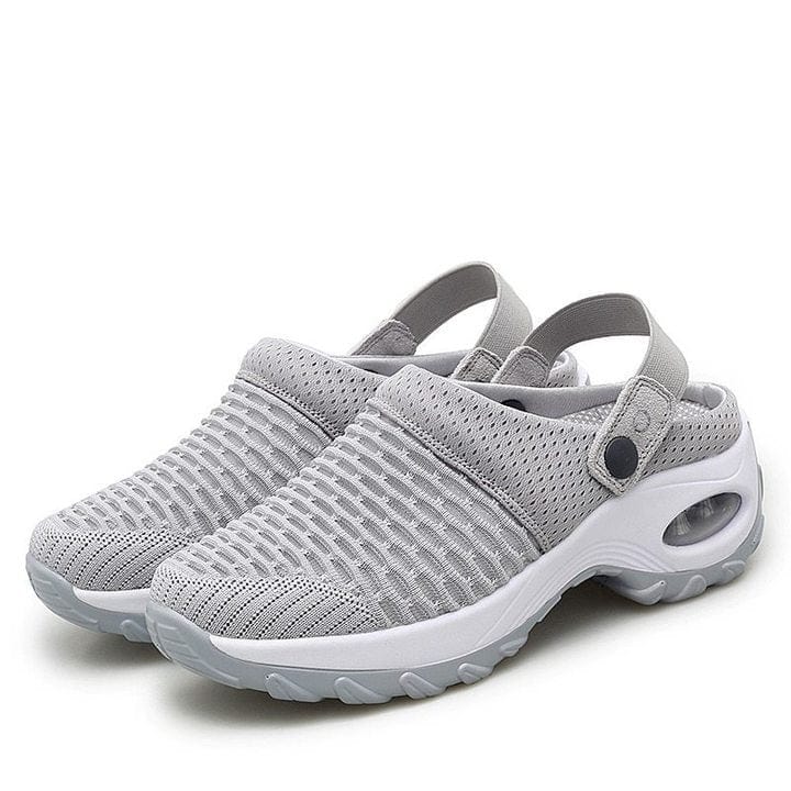 Sandals Grey / 2 Women's Summer Breathable Mesh Air Cushion Outdoor Walking Slippers Orthopedic Walking Sandals