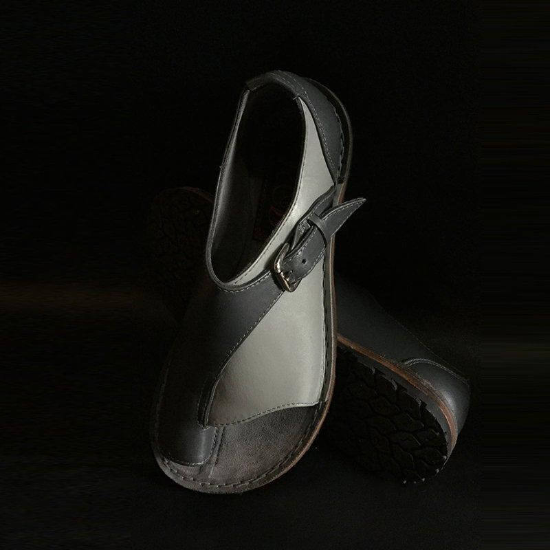 Sandals Grey / UK 2.5 /EU 35 Women Buckle Shandals