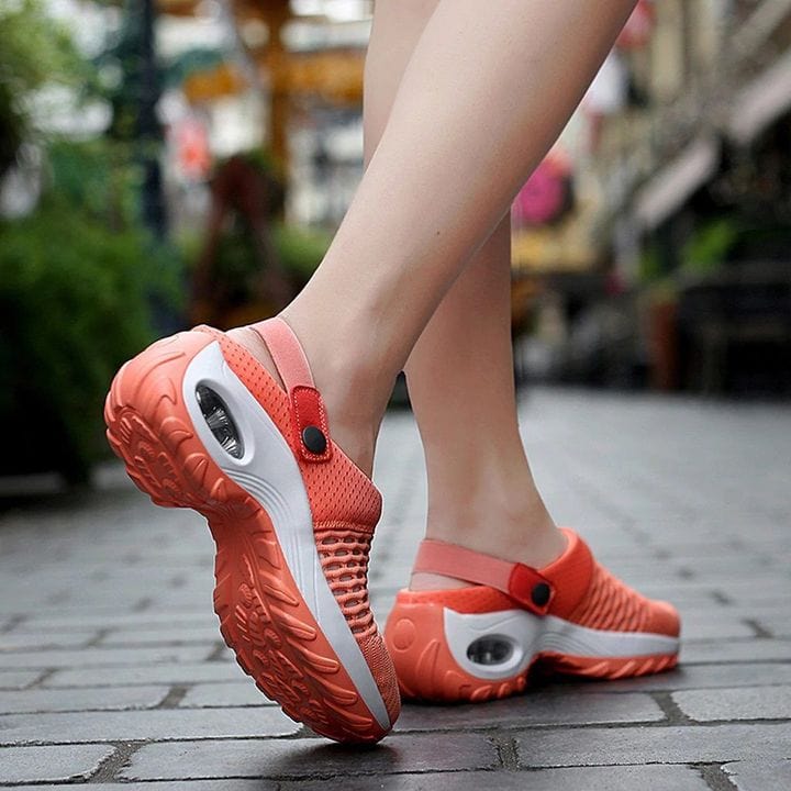 Sandals Orange / 2 Women's Summer Breathable Mesh Air Cushion Outdoor Walking Slippers Orthopedic Walking Sandals