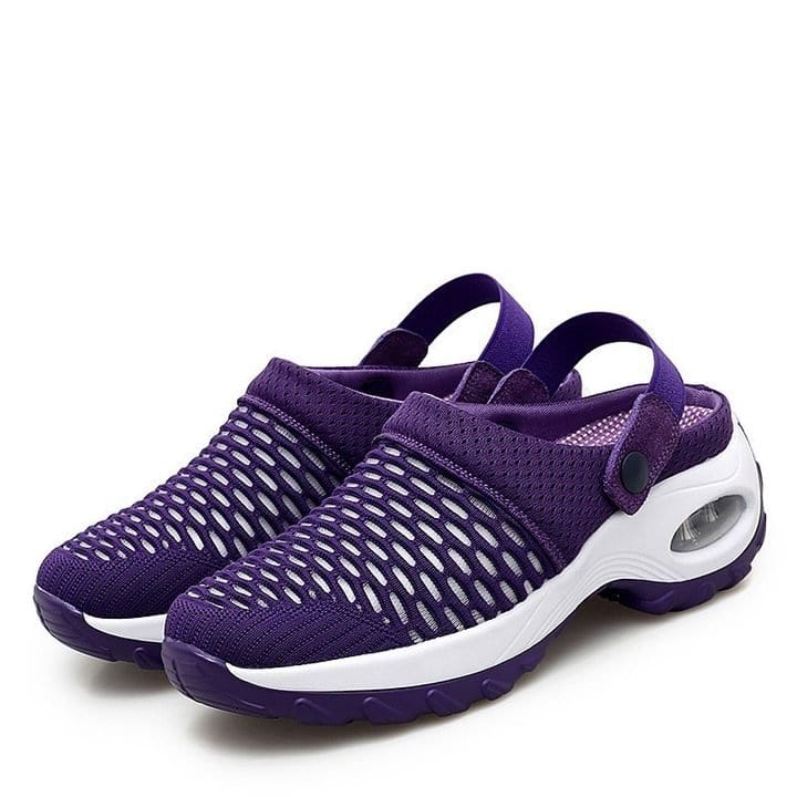 Sandals Purple / 2 Women's Summer Breathable Mesh Air Cushion Outdoor Walking Slippers Orthopedic Walking Sandals