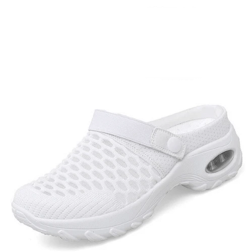 Sandals White / 2 Women's Summer Breathable Mesh Air Cushion Outdoor Walking Slippers Orthopedic Walking Sandals