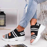 Slippers Casual Woven Wedge Comfy Open Toe Sandals