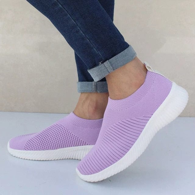 Sneakers 2 / Purple Women Slip On Sneakers