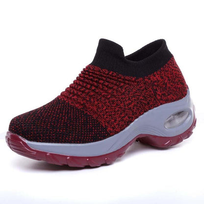 Sneakers Red / 4 Women  Washable Breathable Orthopedic Slide Sport Sneakers