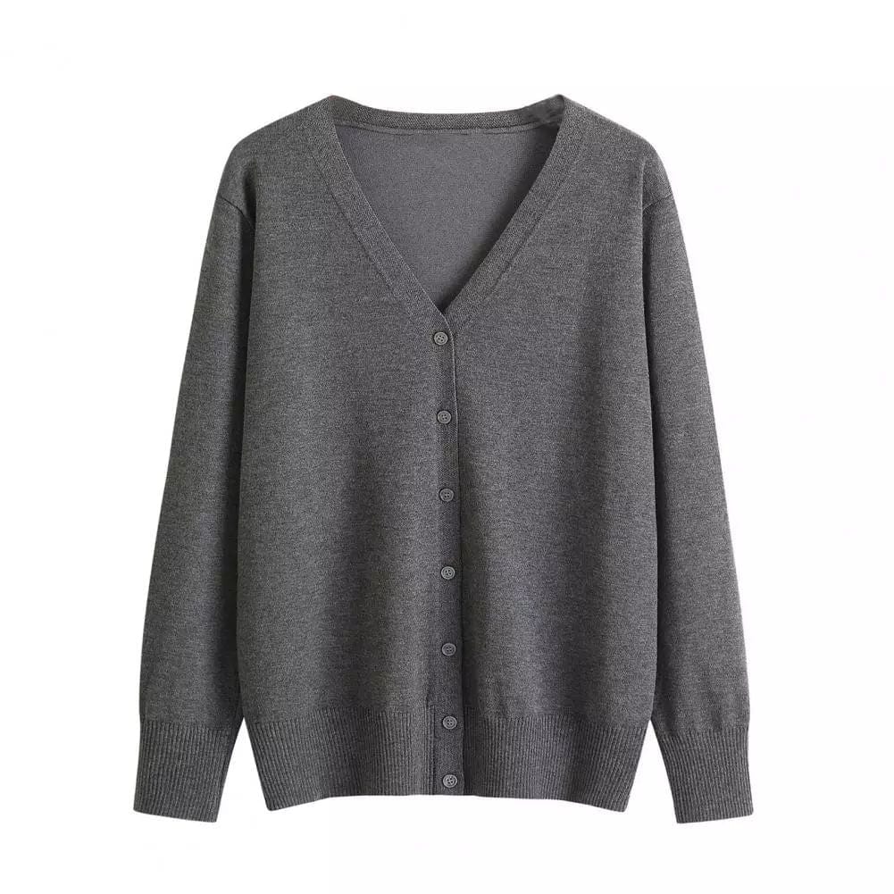 Sweaters Gray / 3XL Women Sweater Coat Solid