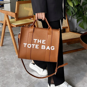 The Traveler Tote bag For Women Crossbody Female Handbag New Solid Words Letter Leisure Large Bag PU Luxury Fashion for 2023