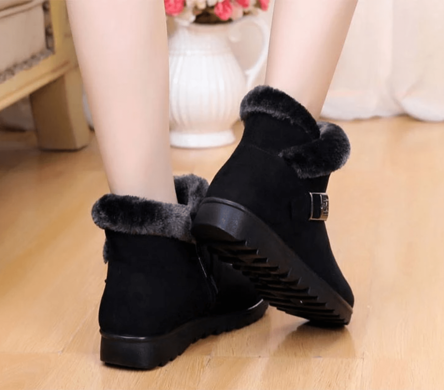 Women's Winter Warm Fur Lining Ankle Boots